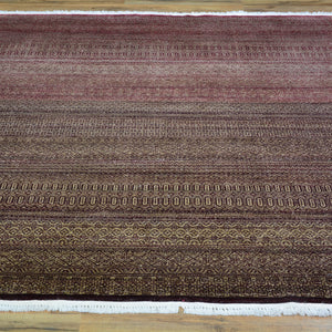 Hand-Knotted Contemporary Strip Gabbeh Wool Handmade Rug (Size 6.1 X 6.0) Cwral-10470