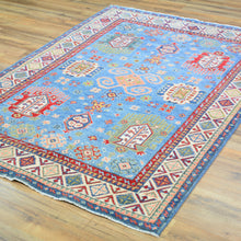 Load image into Gallery viewer, Hand-Knotted Caucasian Design Kazak Wool Handmade Rug (Size 4.0 X 5.9) Cwral-10611