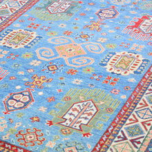 Load image into Gallery viewer, Hand-Knotted Caucasian Design Kazak Wool Handmade Rug (Size 4.0 X 5.9) Cwral-10611