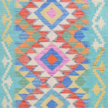 Load image into Gallery viewer, Hand-Woven Reversible Momana Kilim Handmade Wool Rug (Size 2.10 X 16.3) Cwral-10632