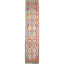 Load image into Gallery viewer, Hand-Woven Reversible Momana Kilim Handmade Wool Rug (Size 2.10 X 13.0) Cwral-10641