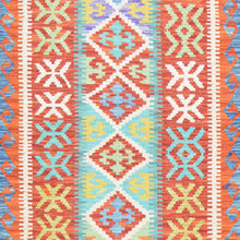 Load image into Gallery viewer, Hand-Woven Reversible Momana Kilim Handmade Wool Rug (Size 2.9 X 13.2) Cwral-10647