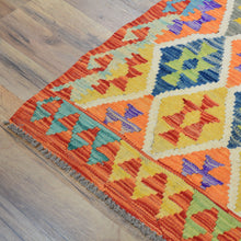 Load image into Gallery viewer, Hand-Woven Reversible Momana Kilim Handmade Wool Rug (Size 2.9 X 13.0) Cwral-10650