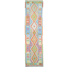 Load image into Gallery viewer, Hand-Woven Reversible Momana Kilim Handmade Wool Rug (Size 2.10 X 9.9) Cwral-10662