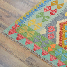 Load image into Gallery viewer, Hand-Woven Reversible Momana Kilim Handmade Wool Rug (Size 2.10 X 9.9) Cwral-10662