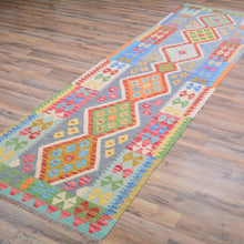 Load image into Gallery viewer, Hand-Woven Reversible Momana Kilim Handmade Wool Rug (Size 2.10 X 9.9) Cwral-10662
