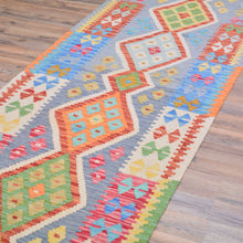 Load image into Gallery viewer, Hand-Woven Reversible Momana Kilim Handmade Wool Rug (Size 2.10 X 9.9) Cwral-10662