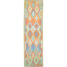 Load image into Gallery viewer, Hand-Woven Reversible Momana Kilim Handmade Wool Rug (Size 2.10 X 9.7) Cwral-10665