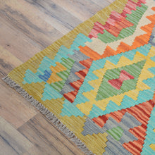 Load image into Gallery viewer, Hand-Woven Reversible Momana Kilim Handmade Wool Rug (Size 2.10 X 9.7) Cwral-10665