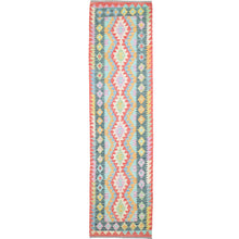 Load image into Gallery viewer, Hand-Woven Reversible Momana Kilim Handmade Wool Rug (Size 2.8 X 9.7) Cwral-10671
