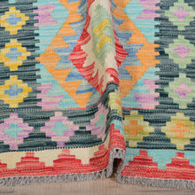 Load image into Gallery viewer, Hand-Woven Reversible Momana Kilim Handmade Wool Rug (Size 2.8 X 9.7) Cwral-10671