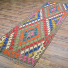 Load image into Gallery viewer, Hand-Woven Reversible Momana Kilim Handmade Wool Rug (Size 2.11 X 9.5) Cwral-10677