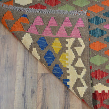 Load image into Gallery viewer, Hand-Woven Reversible Momana Kilim Handmade Wool Rug (Size 2.11 X 9.5) Cwral-10677