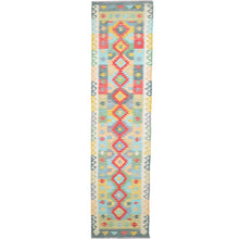 Load image into Gallery viewer, Hand-Woven Reversible Momana Kilim Handmade Wool Rug (Size 2.8 X 10.3) Cwral-10683