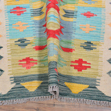 Load image into Gallery viewer, Hand-Woven Reversible Momana Kilim Handmade Wool Rug (Size 2.8 X 10.3) Cwral-10683