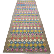 Load image into Gallery viewer, Hand-Woven Reversible Momana Kilim Handmade Wool Rug (Size 2.9 X 9.6) Cwral-10686