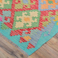 Load image into Gallery viewer, Hand-Woven Reversible Momana Kilim Handmade Wool Rug (Size 3.2 X 9.7) Cwral-10692