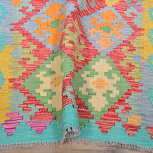 Load image into Gallery viewer, Hand-Woven Reversible Momana Kilim Handmade Wool Rug (Size 3.2 X 9.7) Cwral-10692