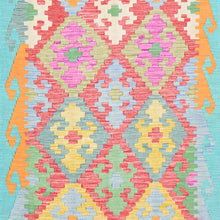Load image into Gallery viewer, Hand-Woven Reversible Momana Kilim Handmade Wool Rug (Size 3.2 X 9.7) Cwral-10692
