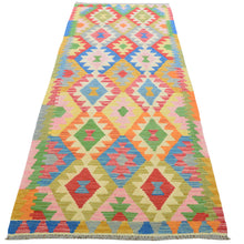 Load image into Gallery viewer, Hand-Woven Reversible Momana Kilim Handmade Wool Rug (Size 2.9 X 8.2) Cwral-10701