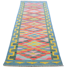 Load image into Gallery viewer, Hand-Woven Reversible Momana Kilim Handmade Wool Rug (Size 2.7 X 8.3) Cwral-10704