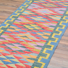 Load image into Gallery viewer, Hand-Woven Reversible Momana Kilim Handmade Wool Rug (Size 2.7 X 8.3) Cwral-10704