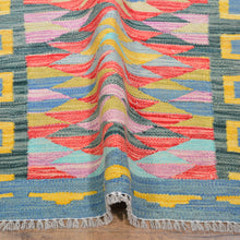 Load image into Gallery viewer, Hand-Woven Reversible Momana Kilim Handmade Wool Rug (Size 2.7 X 8.3) Cwral-10704