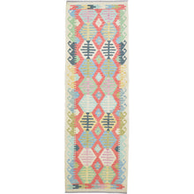 Load image into Gallery viewer, Hand-Woven Reversible Momana Kilim Handmade Wool Rug (Size 2.8 X 7.11) Cwral-10707