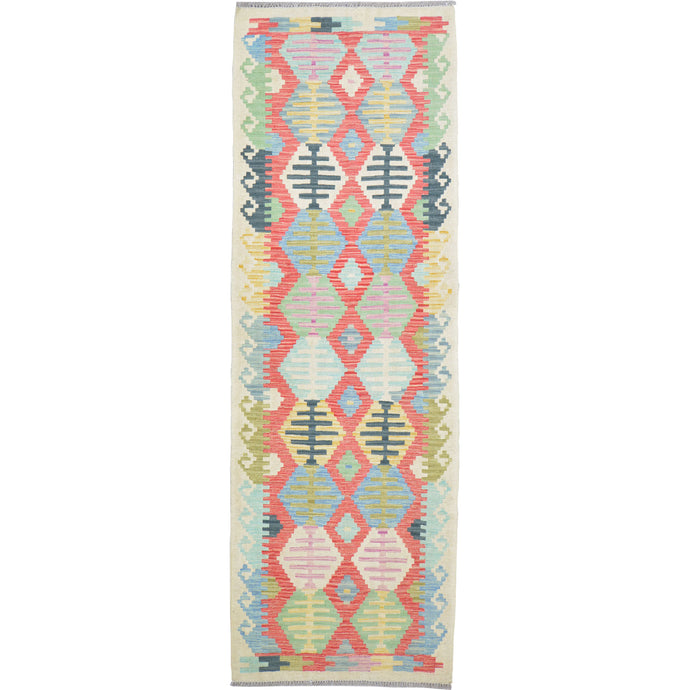 Hand-Woven Reversible Momana Kilim Handmade Wool Rug (Size 2.8 X 7.11) Cwral-10707