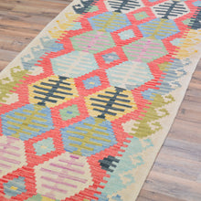 Load image into Gallery viewer, Hand-Woven Reversible Momana Kilim Handmade Wool Rug (Size 2.8 X 7.11) Cwral-10707