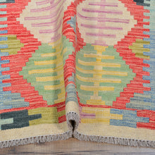Load image into Gallery viewer, Hand-Woven Reversible Momana Kilim Handmade Wool Rug (Size 2.8 X 7.11) Cwral-10707