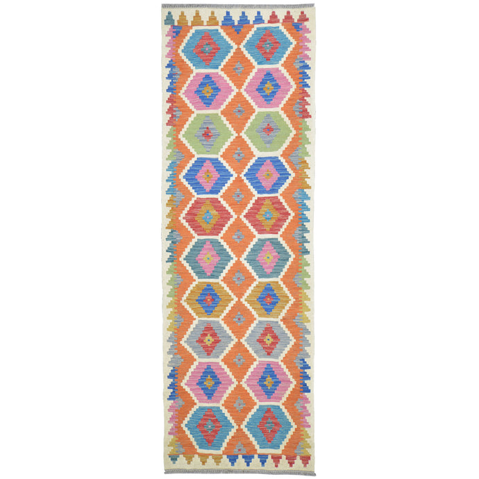 Hand-Woven Reversible Momana Kilim Handmade Wool Rug (Size 2.9 X 8.1) Cwral-10713