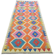 Load image into Gallery viewer, Hand-Woven Reversible Momana Kilim Handmade Wool Rug (Size 2.9 X 8.1) Cwral-10713