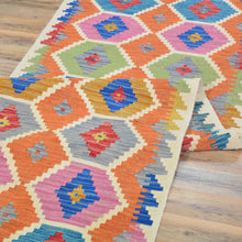 Load image into Gallery viewer, Hand-Woven Reversible Momana Kilim Handmade Wool Rug (Size 2.9 X 8.1) Cwral-10713