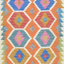Load image into Gallery viewer, Hand-Woven Reversible Momana Kilim Handmade Wool Rug (Size 2.9 X 8.1) Cwral-10713