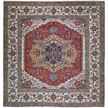 Load image into Gallery viewer, Hand-Knotted Square Heriz Design Traditional Handmade Wool Rug (Size 9.10 X 9.10) Cwral-2733
