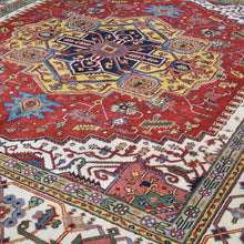 Load image into Gallery viewer, Hand-Knotted Square Heriz Design Traditional Handmade Wool Rug (Size 9.10 X 9.10) Cwral-2733