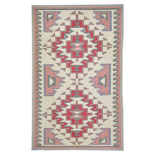 Load image into Gallery viewer, Hand-Woven Afghan Momana Reversible Kilim Wool Oriental Rug (Size 6.4 X 10.1) Cwral-10158