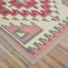 Load image into Gallery viewer, Hand-Woven Afghan Momana Reversible Kilim Wool Oriental Rug (Size 6.4 X 10.1) Cwral-10158