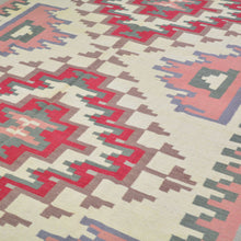 Load image into Gallery viewer, Hand-Woven Afghan Momana Reversible Kilim Wool Oriental Rug (Size 6.4 X 10.1) Cwral-10158