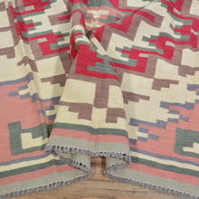 Load image into Gallery viewer, Hand-Woven Afghan Momana Reversible Kilim Wool Oriental Rug (Size 6.4 X 10.1) Cwral-10158