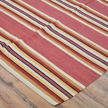 Load image into Gallery viewer, Hand-Woven Reversible Striped Design Kilim Wool Handmade Rug (Size 8.5 X 10.4) Cwral-10173