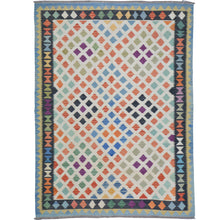 Load image into Gallery viewer, Hand-Woven Tribal Reversible Handmade Oriental Wool Kilim Rug (Size 5.10 X 7.9 ) Cwral-10188