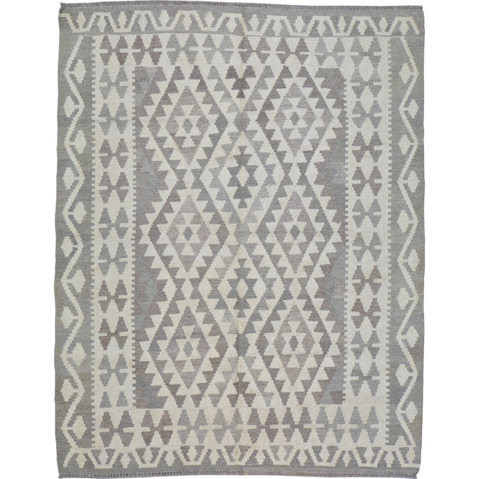Hand-Woven Afghan Momana Reversible Kilim Wool Oriental Rug (Size 5.1 X 6.3) Cwral-10203