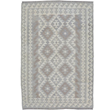 Load image into Gallery viewer, Hand-Woven Afghan Momana Reversible Kilim Wool Oriental Rug (Size 4.3 X 6.0) Cwral-10206