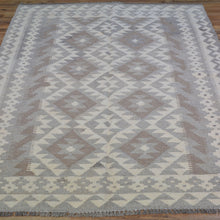 Load image into Gallery viewer, Hand-Woven Afghan Momana Reversible Kilim Wool Oriental Rug (Size 4.3 X 6.0) Cwral-10206