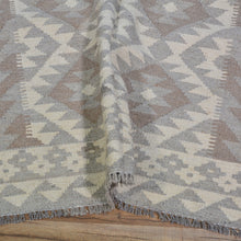 Load image into Gallery viewer, Hand-Woven Afghan Momana Reversible Kilim Wool Oriental Rug (Size 4.3 X 6.0) Cwral-10206