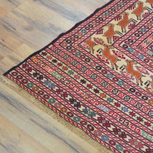 Load image into Gallery viewer, Hand-Woven Afghan Tribal Pictorial Sumak Wool Oriental Rug (Size 4.1 X 5.10) Cwral-10227