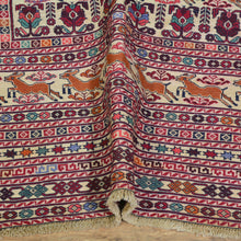 Load image into Gallery viewer, Hand-Woven Afghan Tribal Pictorial Sumak Wool Oriental Rug (Size 4.1 X 5.10) Cwral-10227