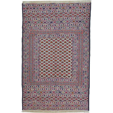 Load image into Gallery viewer, Hand-Woven Fine Afghan Tribal Sumak 100% Wool Oriental Rug (Size 4.1 X 6.6) Cwral-10230
